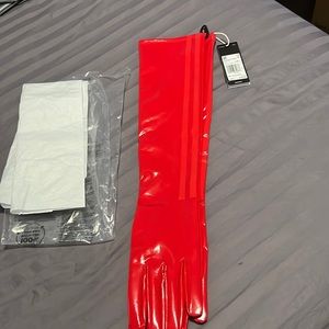Red latex gloves
